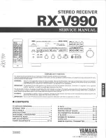 Preview for 1 page of Yamaha RX-V990 Service Manual