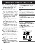 Preview for 6 page of Yamaha RX V995 - Surround Receiver With Dolby... Owner'S Manual