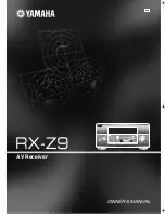 Preview for 1 page of Yamaha RX Z9 - AV Receiver Owner'S Manual