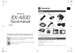 Preview for 2 page of Yamaha RXA830 Quick Manual