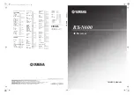 Yamaha RXN600BL Owner'S Manual preview