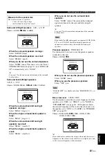 Preview for 85 page of Yamaha RXV1800BL Owner'S Manual