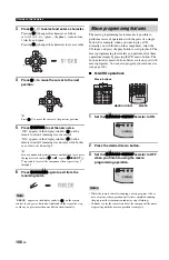 Preview for 110 page of Yamaha RXV1800BL Owner'S Manual