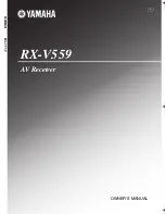 Yamaha RXV559 - AV Receiver Owner'S Manual preview