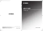 Yamaha RXV659BL - AV Receiver Owner'S Manual preview