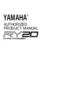 Предварительный просмотр 1 страницы Yamaha RY20 Authorized Product Manual