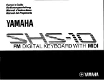 Yamaha SHS-10 Owner'S Manual preview