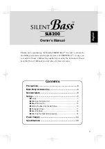 Yamaha SILENT Bass SVB-200 Owner'S Manual preview