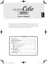 Yamaha SILENT Cello SVC-110SK Owner'S Manual предпросмотр