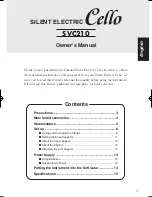 Предварительный просмотр 1 страницы Yamaha Silent Cello SVC210 Owner'S Manual