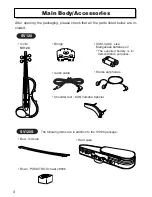 Preview for 4 page of Yamaha Silent Violin SV120 Owner'S Manual