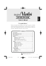 Yamaha Silent Violin SV150 Owner'S Manual предпросмотр