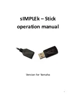 Yamaha sIMPLEk-Stick Operation Manuals preview