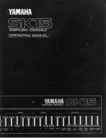 Preview for 1 page of Yamaha SK-15 Operating Manual