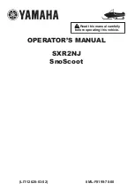 Preview for 1 page of Yamaha SnoScoot SXR2NJ Operator'S Manual