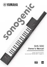 Yamaha Sonogenic SHS-500 Owner'S Manual preview