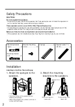 Preview for 2 page of Yamaha SP-PDM1 Operating Instructions