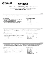 Preview for 1 page of Yamaha SP1000 Owner'S Manual