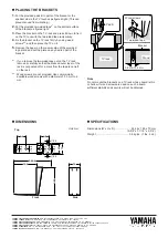 Preview for 2 page of Yamaha SPM-10TV Installation Manual