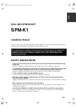 Preview for 3 page of Yamaha SPM-K1 - Mounting Kit For Speaker Installation Manual