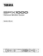 Preview for 2 page of Yamaha SPX1000 Operation Manual