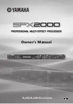 Preview for 1 page of Yamaha SPX2000 Editor Owner'S Manual