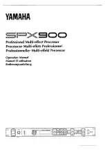 Yamaha SPX900 Operation Manual предпросмотр