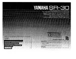 Предварительный просмотр 1 страницы Yamaha SR-30 Owner'S Manual