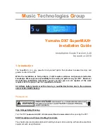 Yamaha SuperMAX+ Installation Manual предпросмотр