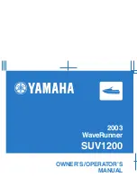 Предварительный просмотр 1 страницы Yamaha SUV1200 WaveRunner 2003 Owner'S/Operator'S Manual