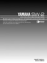 Preview for 1 page of Yamaha SW-2 Owner'S Manual