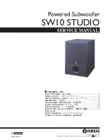 Предварительный просмотр 1 страницы Yamaha SW10 STUDIO Service Manual