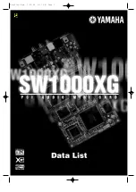 Preview for 1 page of Yamaha SW1000XG Data List