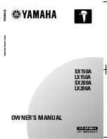 Yamaha SX150A Owner'S Manual preview
