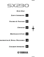 Preview for 3 page of Yamaha SX230 High output Owner'S/Operator'S Manual