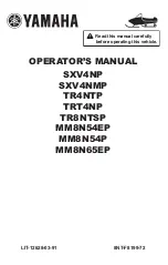 Yamaha SXV4NP Operator'S Manual preview