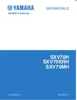 Yamaha SXV70H Owner'S Manual preview