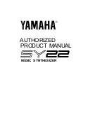 Предварительный просмотр 1 страницы Yamaha SY.22 Authorized Product Manual