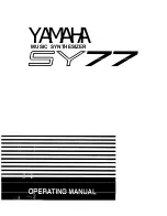 Yamaha SY-77 Operating Manual preview