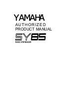 Yamaha SY85 Owner'S Manual preview