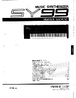 Yamaha SY99 Service Manual preview