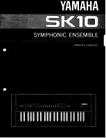 Yamaha Symphonic Ensemble SK10 Owner'S Manual preview