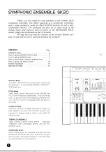 Preview for 2 page of Yamaha Symphonic Ensemble SK20 Owner'S Manual