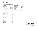 Preview for 12 page of Yamaha T-1000 Owner'S Manual