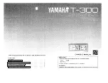 Yamaha T-300 Owner'S Manual preview