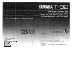 Yamaha T-32 Owner'S Manual preview