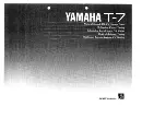 Yamaha T-7 Owner'S Manual preview