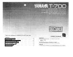 Yamaha T-700 Owner'S Manual preview