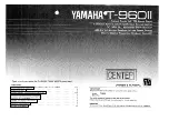 Yamaha T-960II Owner'S Manual preview