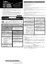 Yamaha TD-36ML Owner'S Manual preview